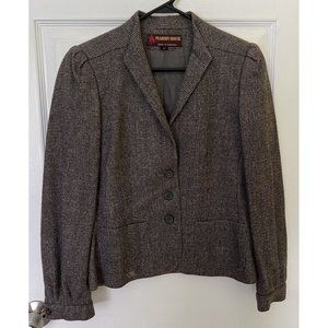 Vintage Peabody House Women’s Size 7/8 Wool Blend Tweed Blazer Coat Jacket